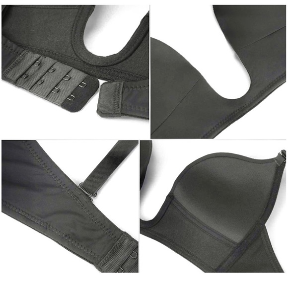 DotVol 34D Deep Plunge Bra Convertible Push Up Low Cut Seamless Wireless Bra - Picture 4 of 5